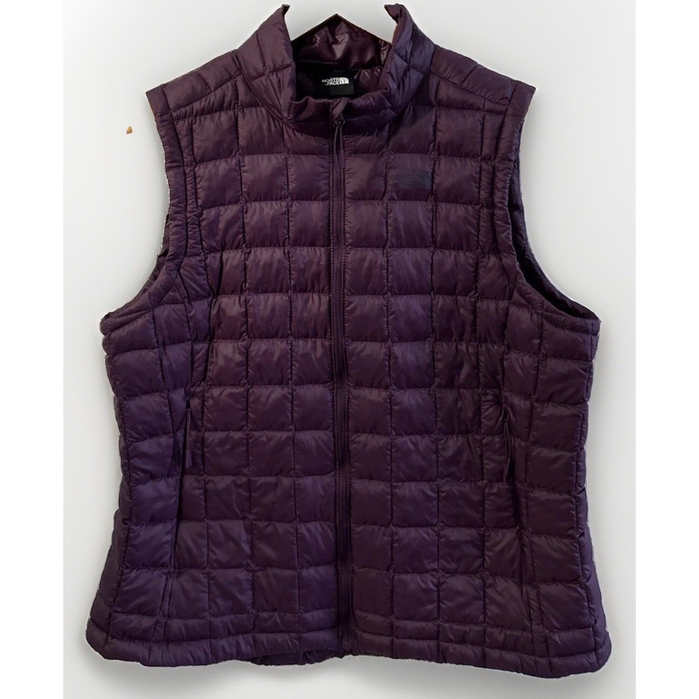THE NORTH FACE ThermoBall Eco Vest Women's Blackberry Wine Sz XXL 2XL Packable - Picture 3 of 11